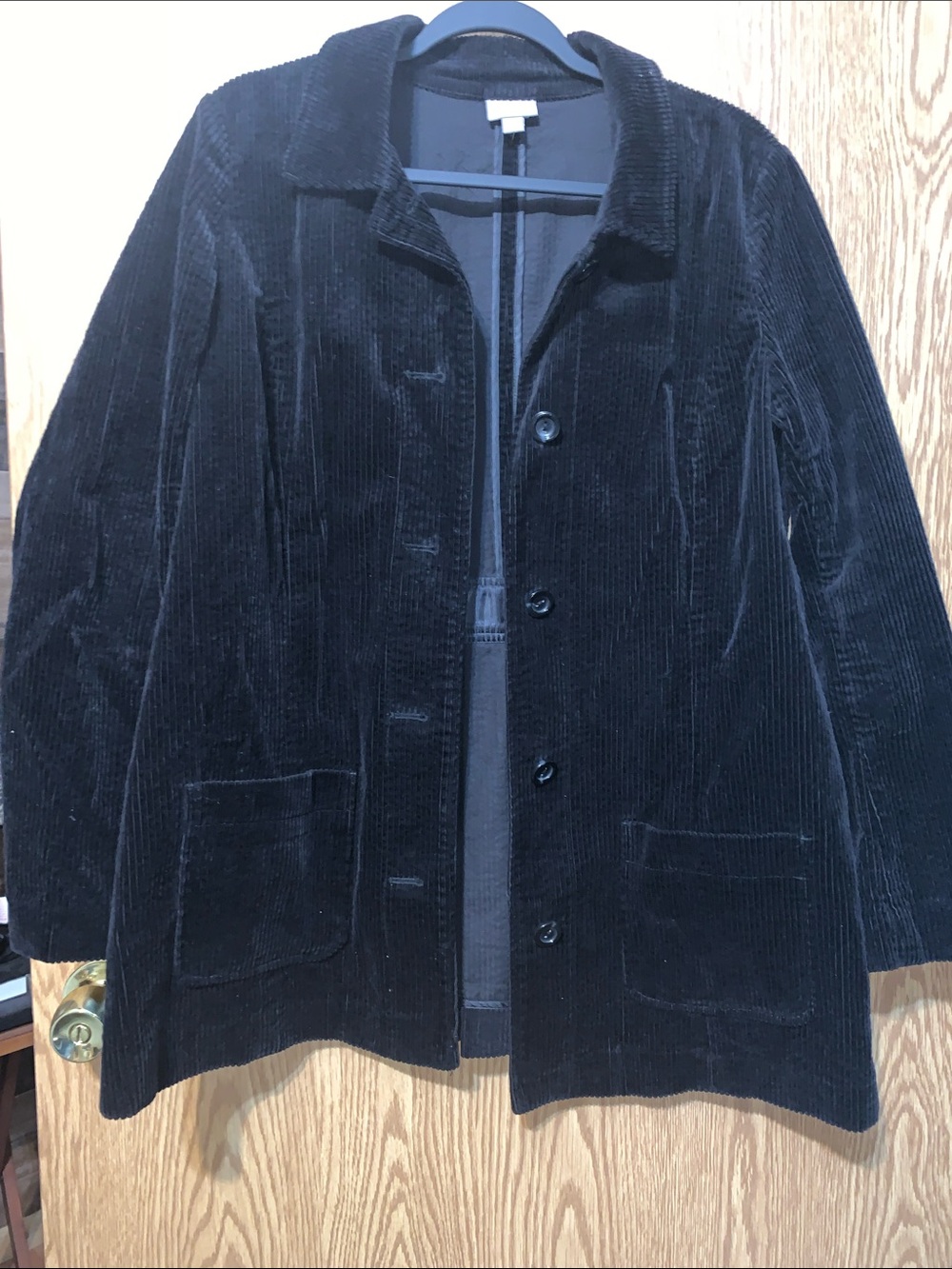 J. Jill Black Corduroy Button-Front Blazer